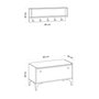 Hanah Home Lena Armario para Zapatos Roble con Perchero